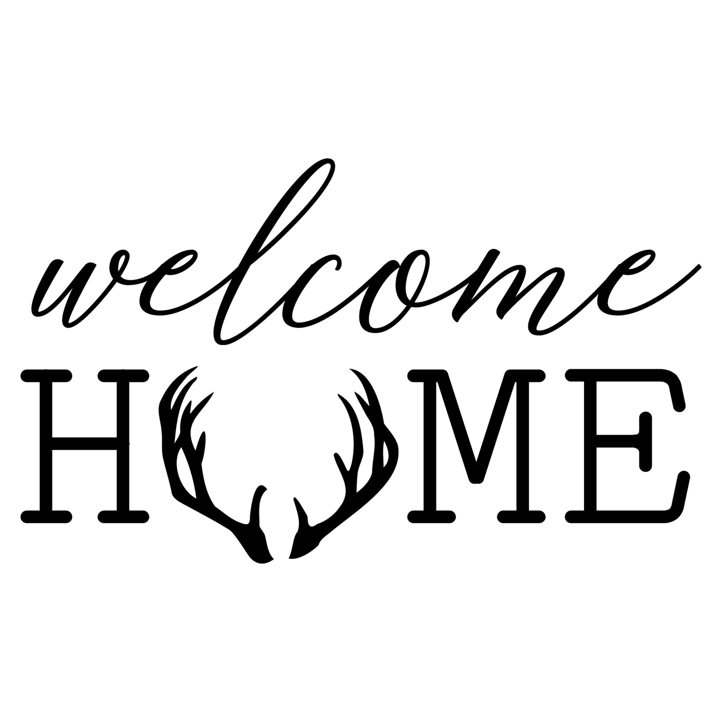 Welcome Home Deer- Unpainted DIY Wood Sign