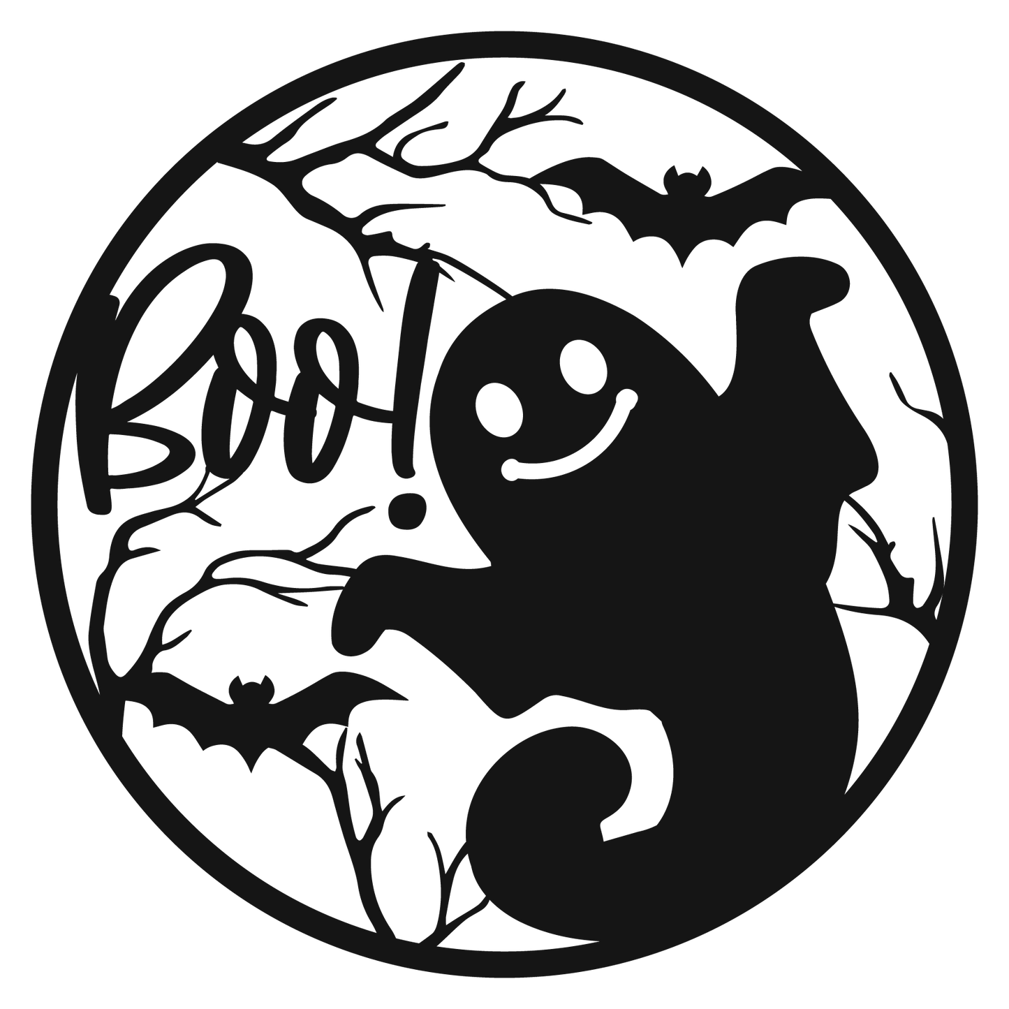 Boo Cute Ghost Halloween- Unpainted DIY Wood Sign