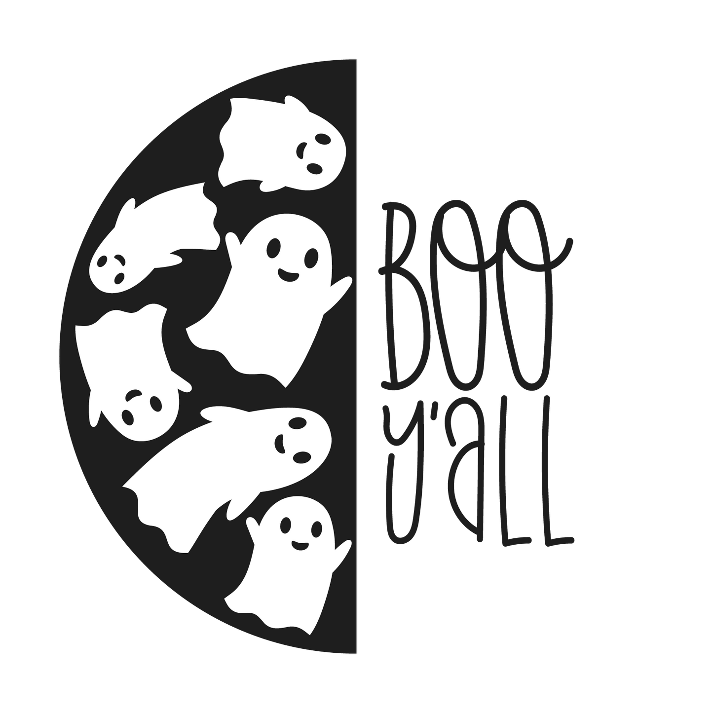 Boo Ya'all Ghosts- Unpainted DIY Wood Sign