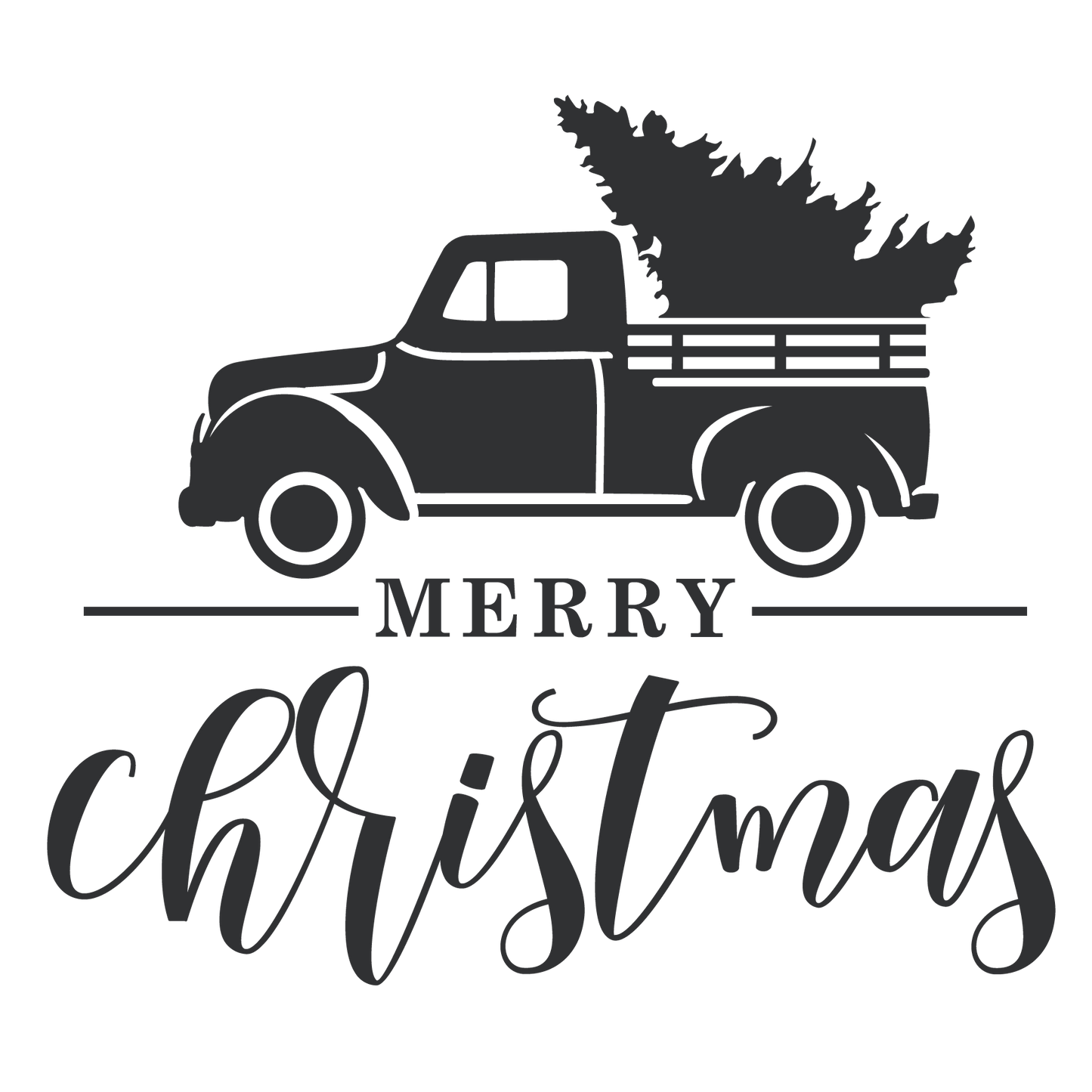 Christmas Truck Unpainted DIY Wood Sign