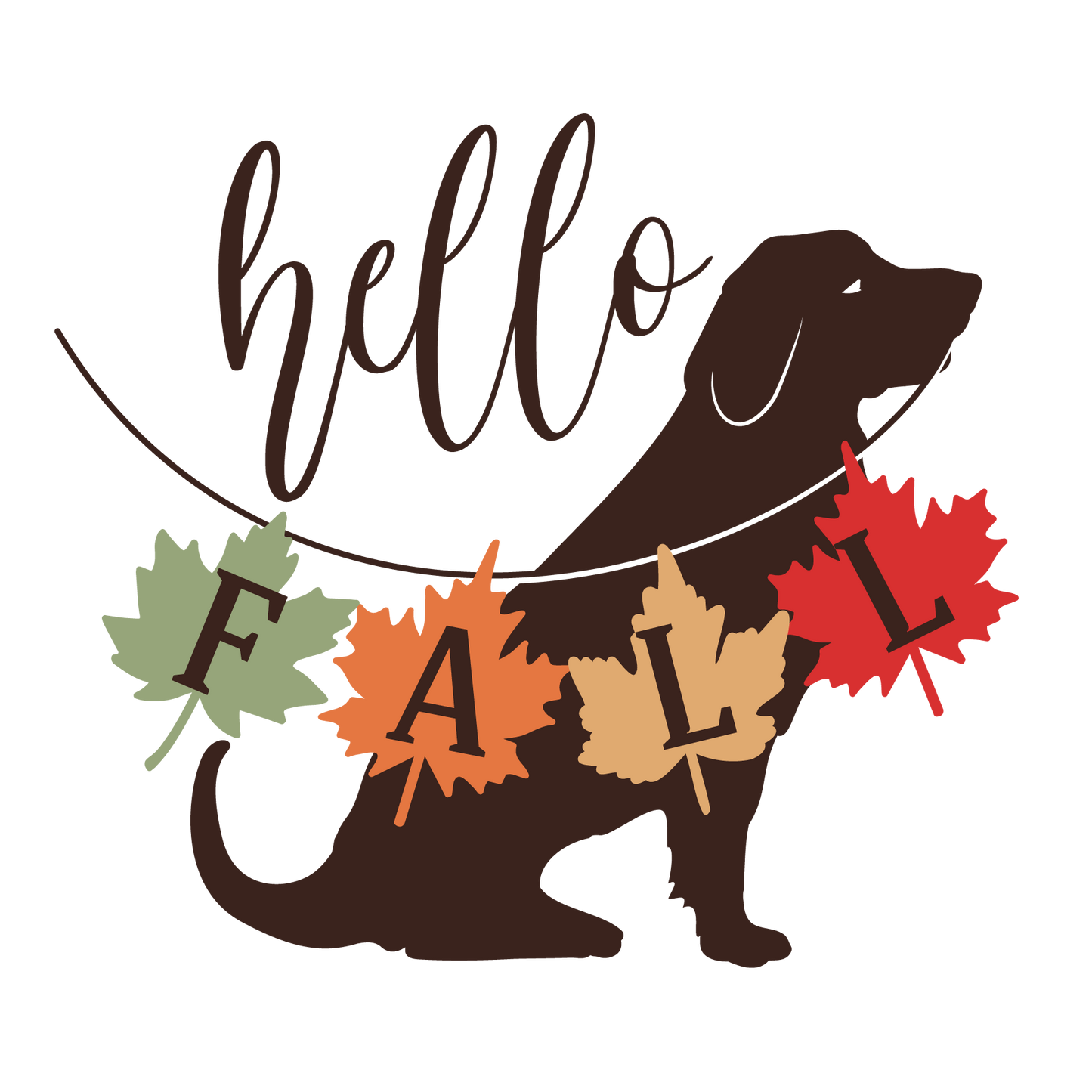 Hello Dog Thanksgiving Unpainted DIY Wood Sign