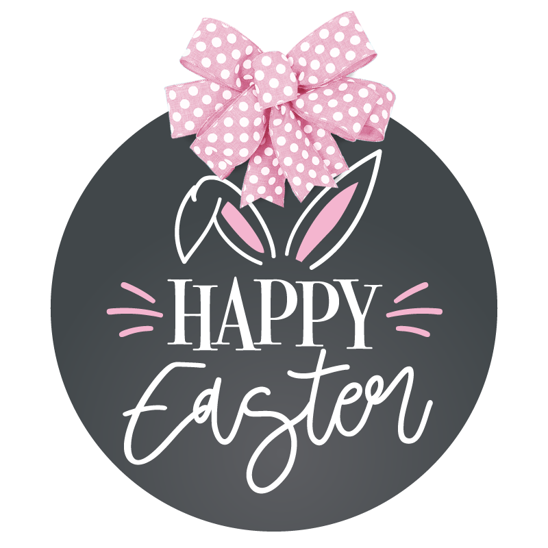 Happy Easter Bunny Ears - Unpainted DIY Wood Sign