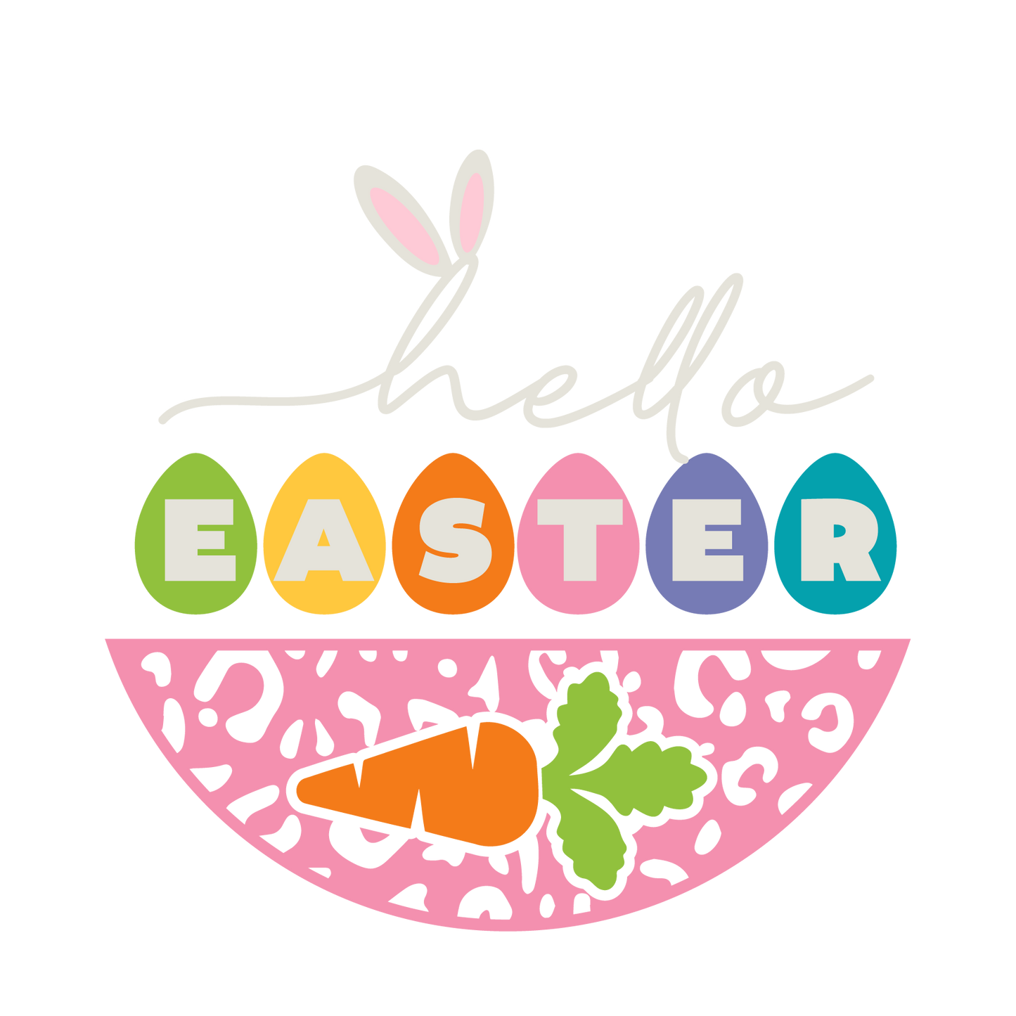 Happy Easter Cheeta Carrot - Unpainted DIY Wood Sign