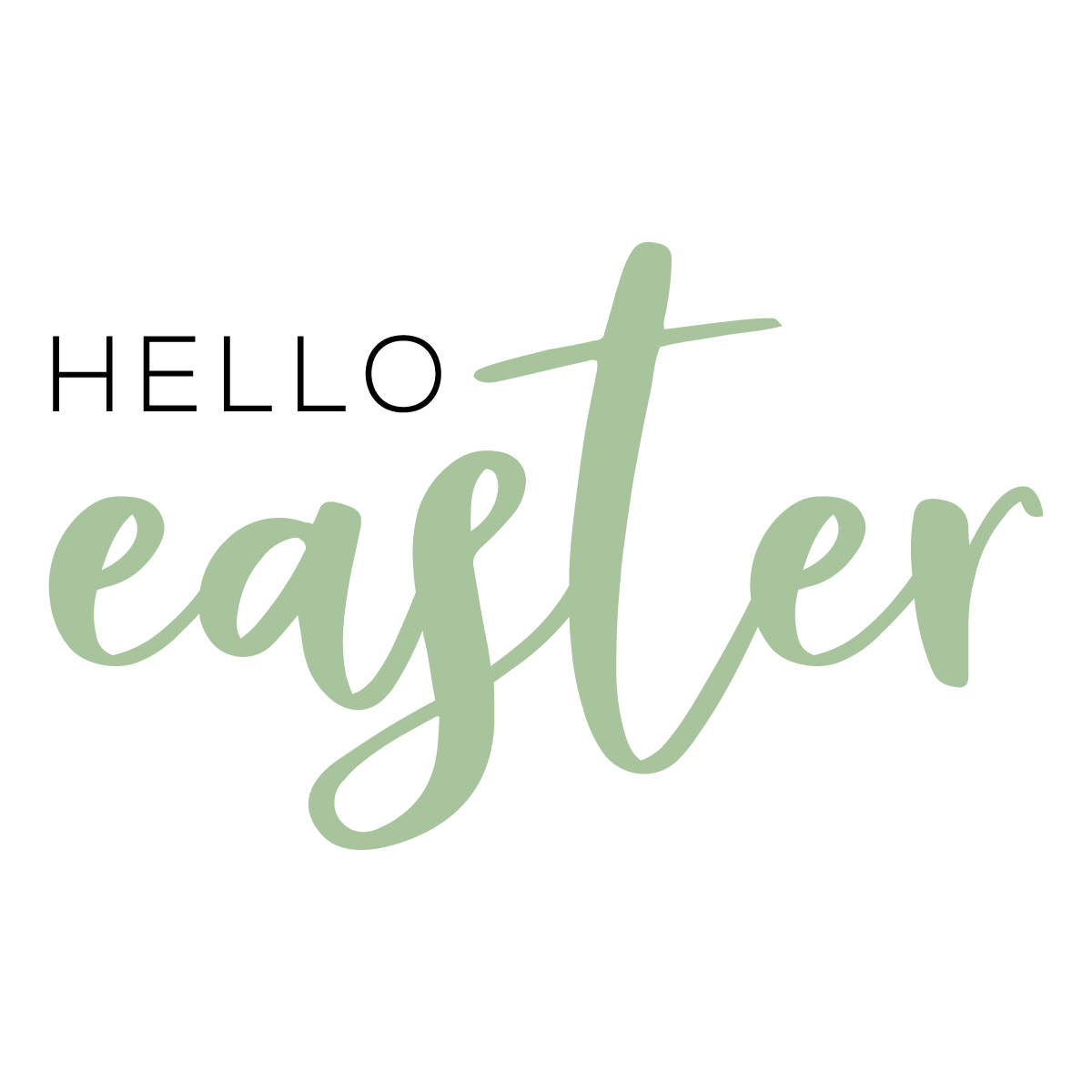 Hello Easter - Unpainted DIY Wood Sign 5