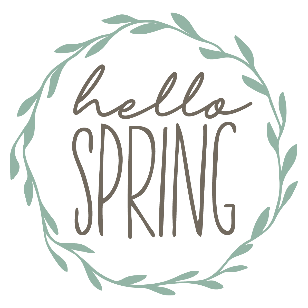 Hello Spring Leaf- Unpainted DIY Wood Sign