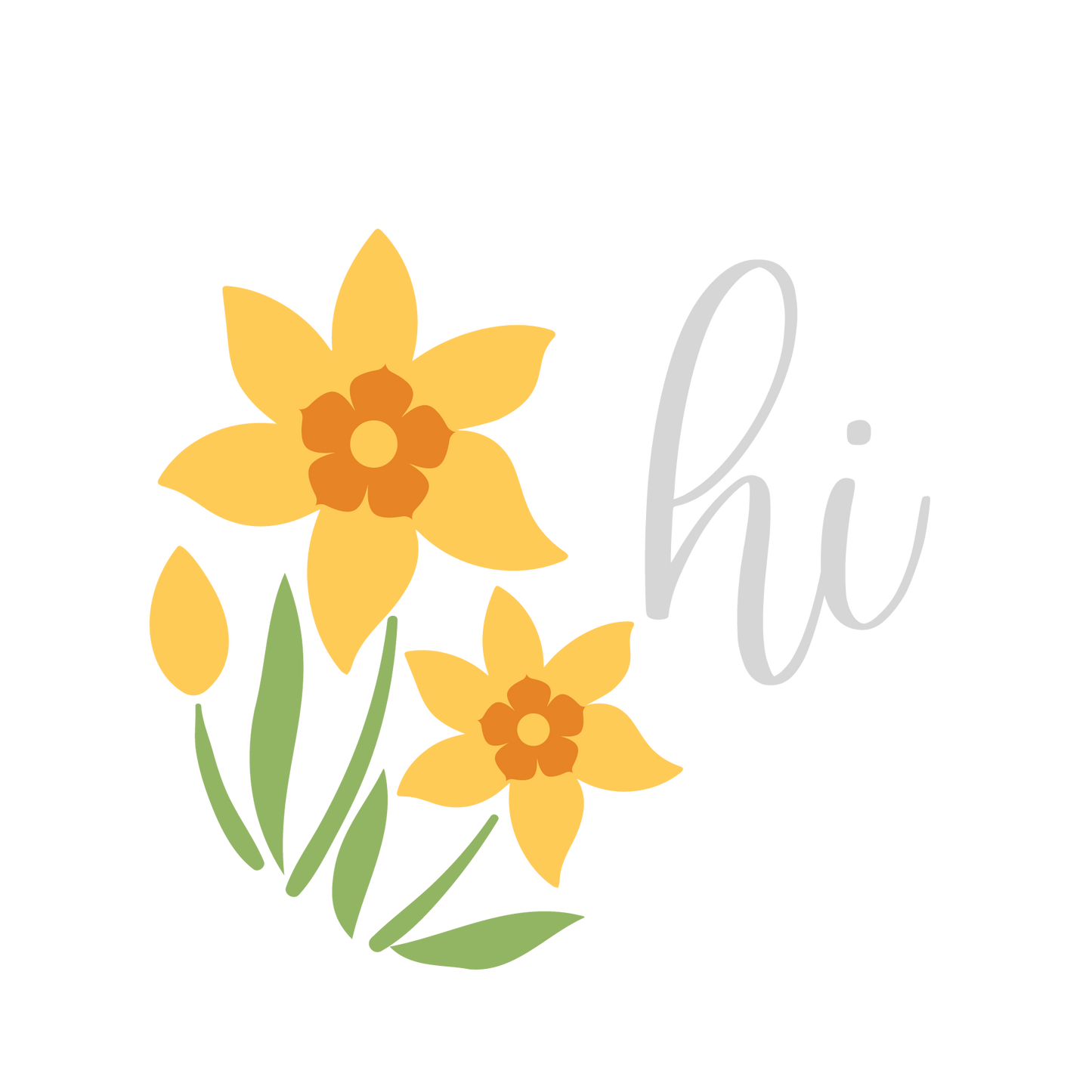 Hello Daffodil - Unpainted DIY Wood Sign