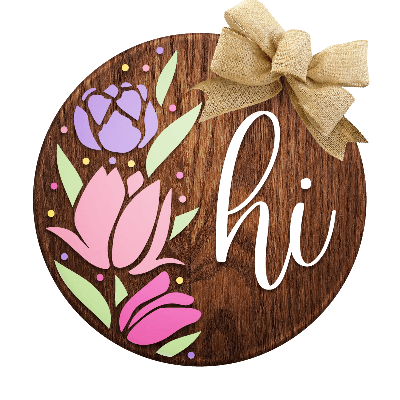 Hi Spring- Unpainted DIY Wood Sign
