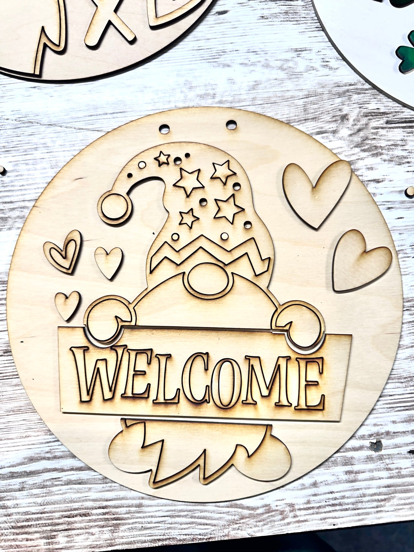 Welcome Gnome- Unpainted DIY Wood Sign