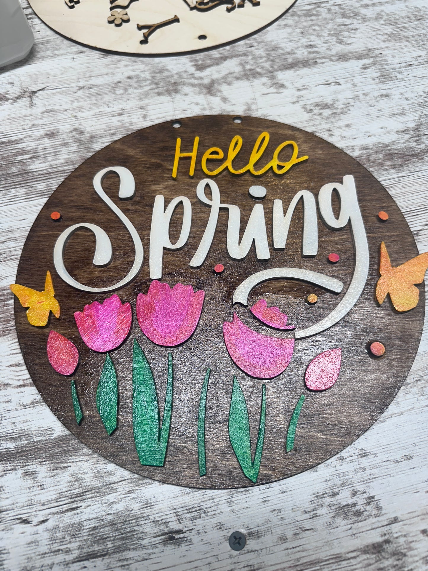 Hello Spring- Unpainted DIY Wood Sign