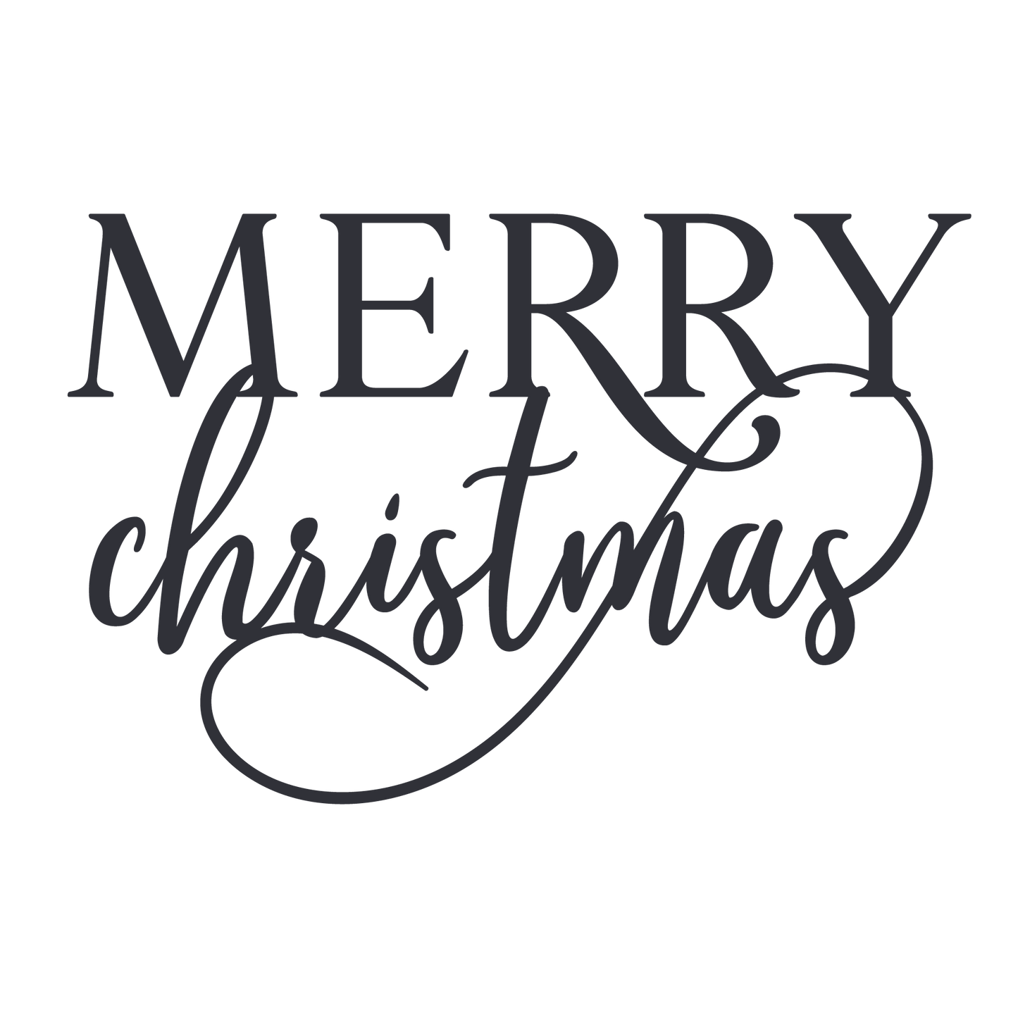 Merry Christmas Lettering2 Unpainted DIY Wood Sign