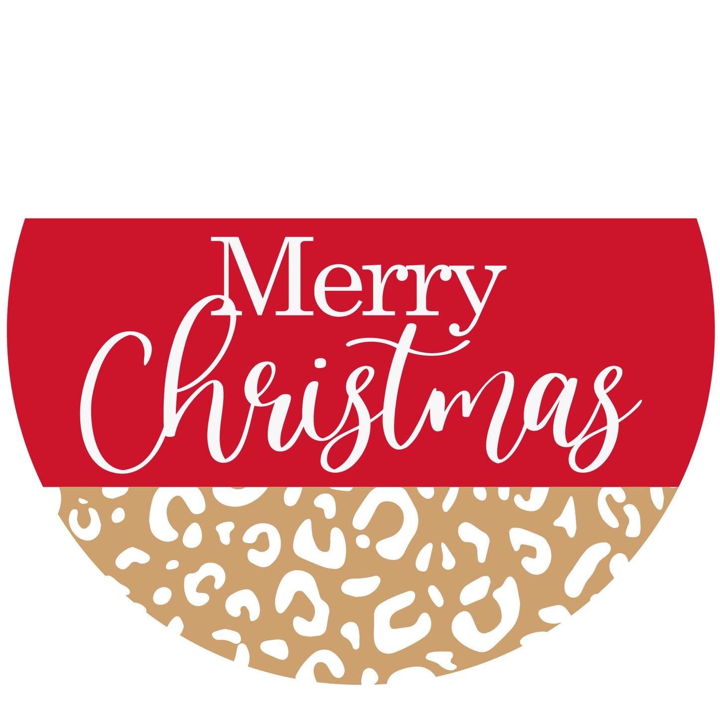 Merry Christmas Cheeta Unpainted DIY Wood Sign