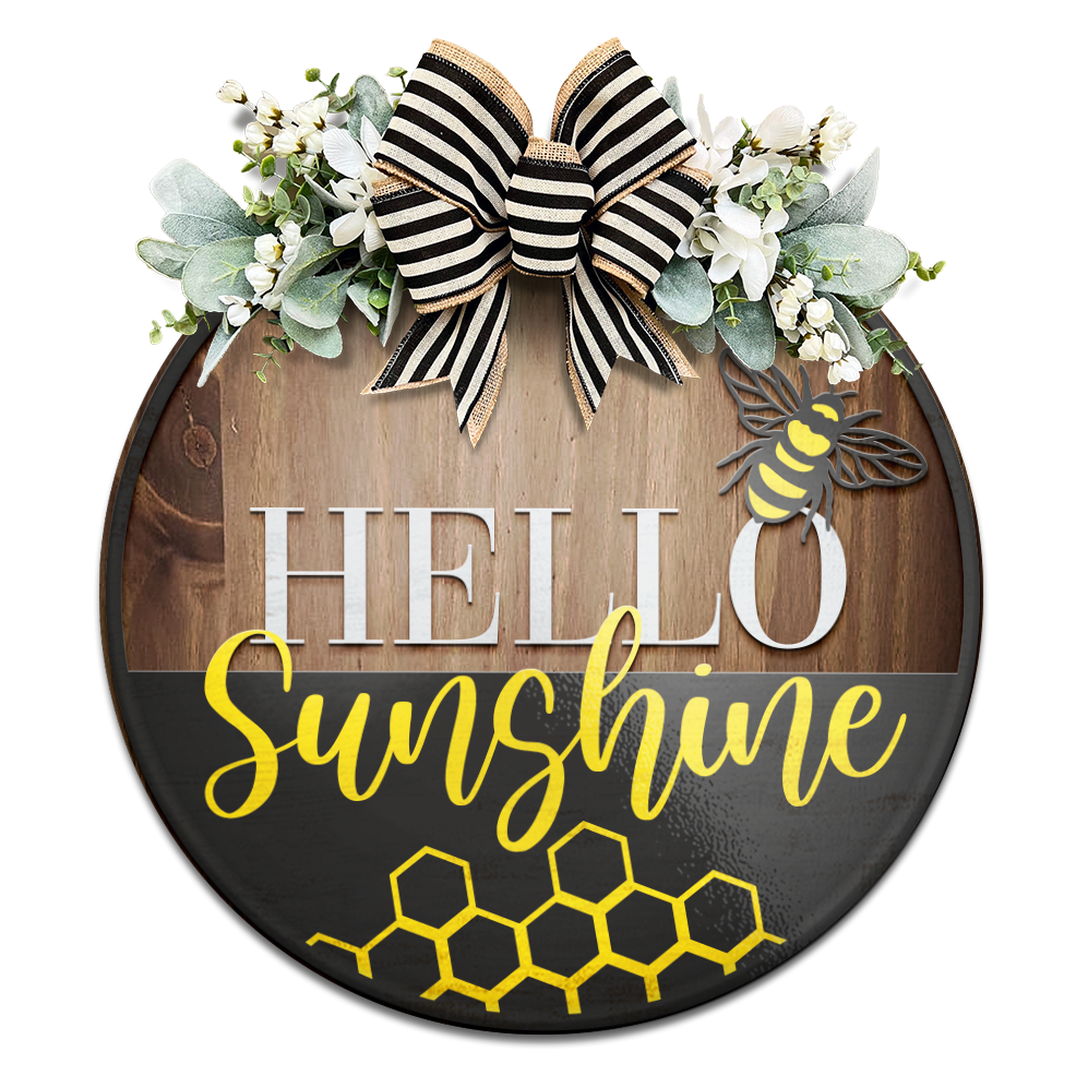 Hello Sunshine Bee! Unpainted DIY Wood Sign