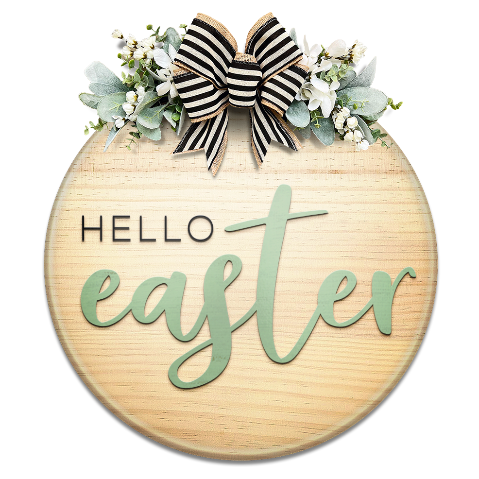 Hello Easter - Unpainted DIY Wood Sign 5