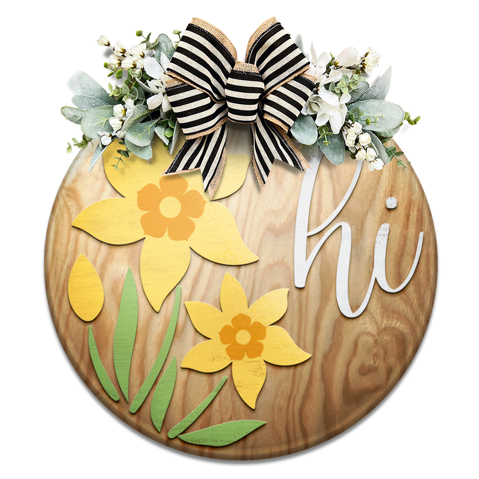 Hello Daffodil - Unpainted DIY Wood Sign