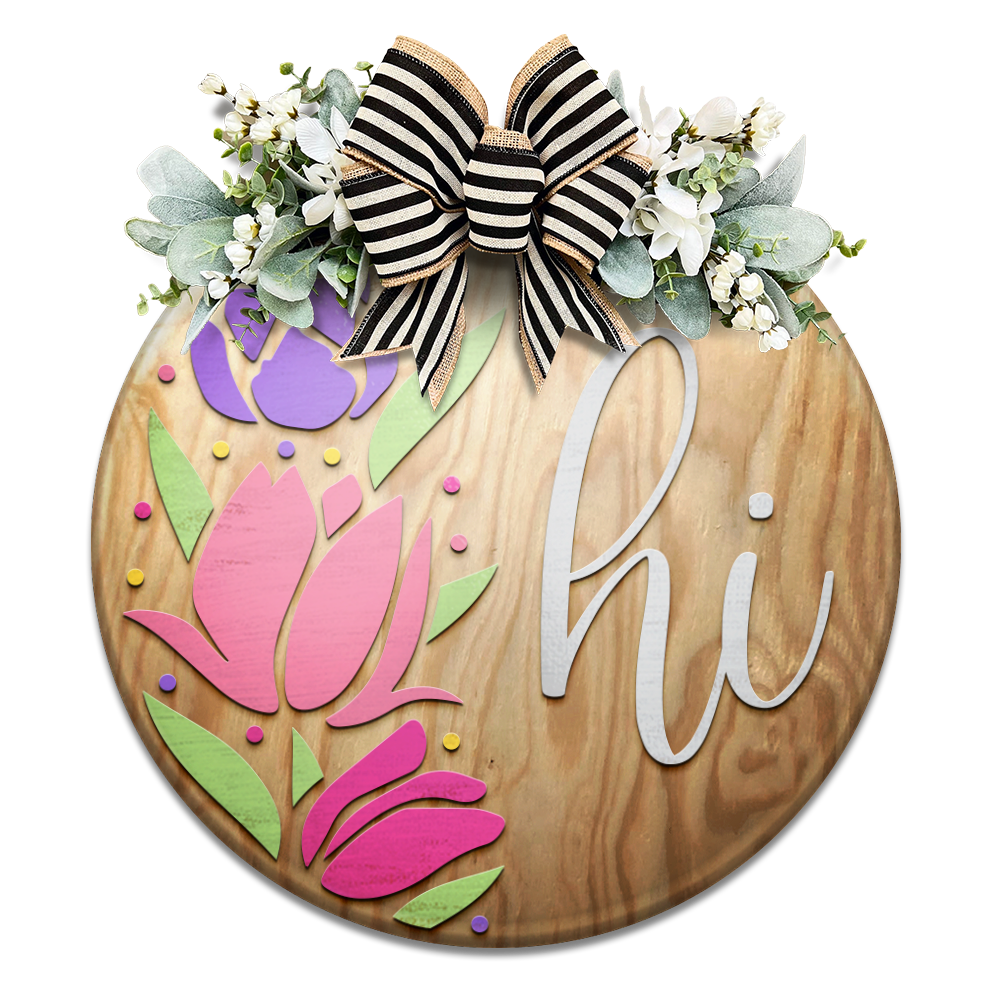 Hi Spring- Unpainted DIY Wood Sign