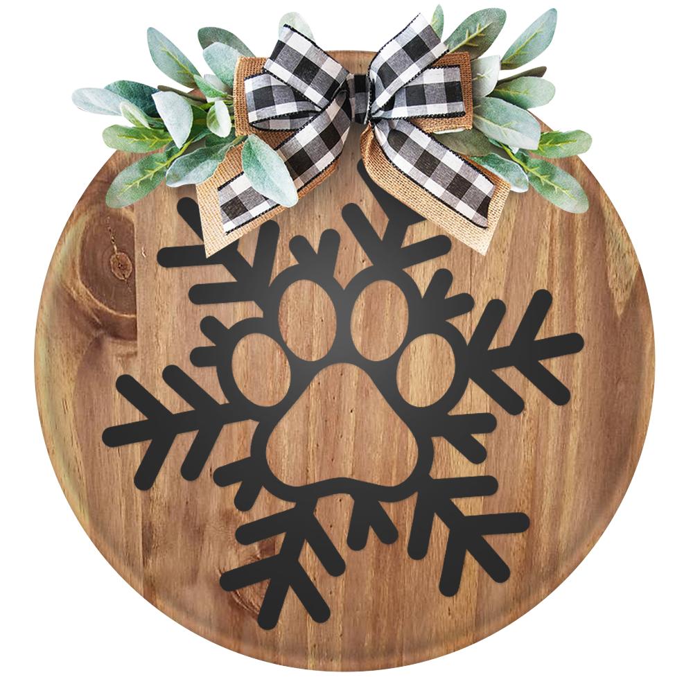 Christmas Paw- Unpainted DIY Wood Sign