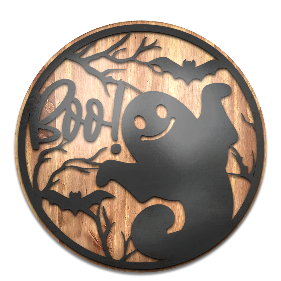 Boo Cute Ghost Halloween- Unpainted DIY Wood Sign