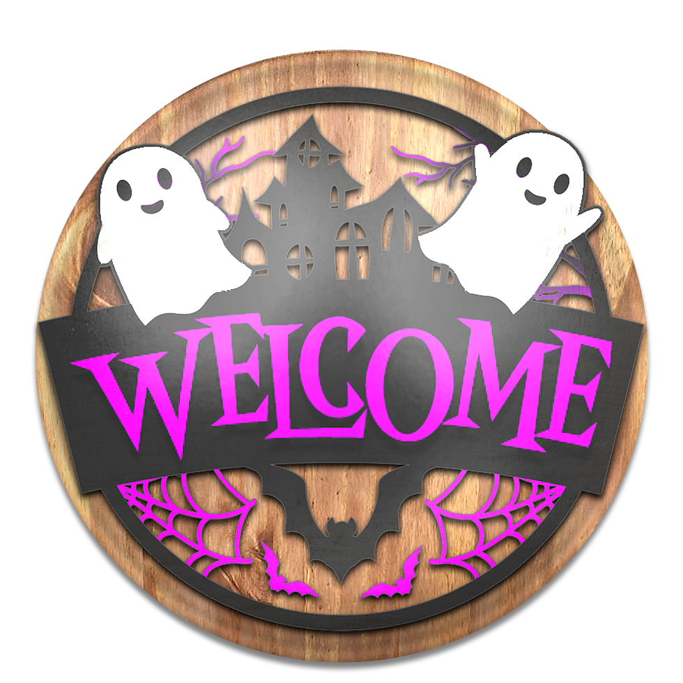 Welcome 3D- Unpainted DIY Wood Sign