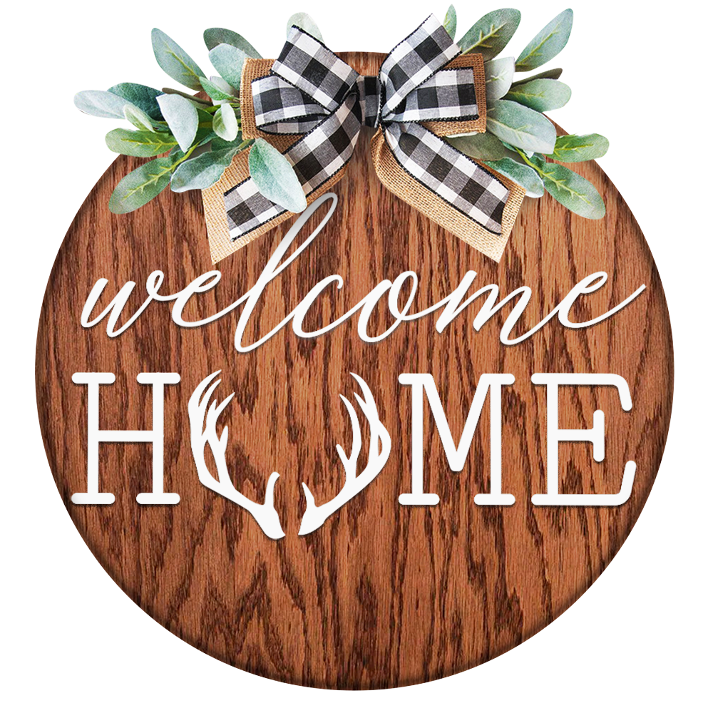 Welcome Home Deer- Unpainted DIY Wood Sign