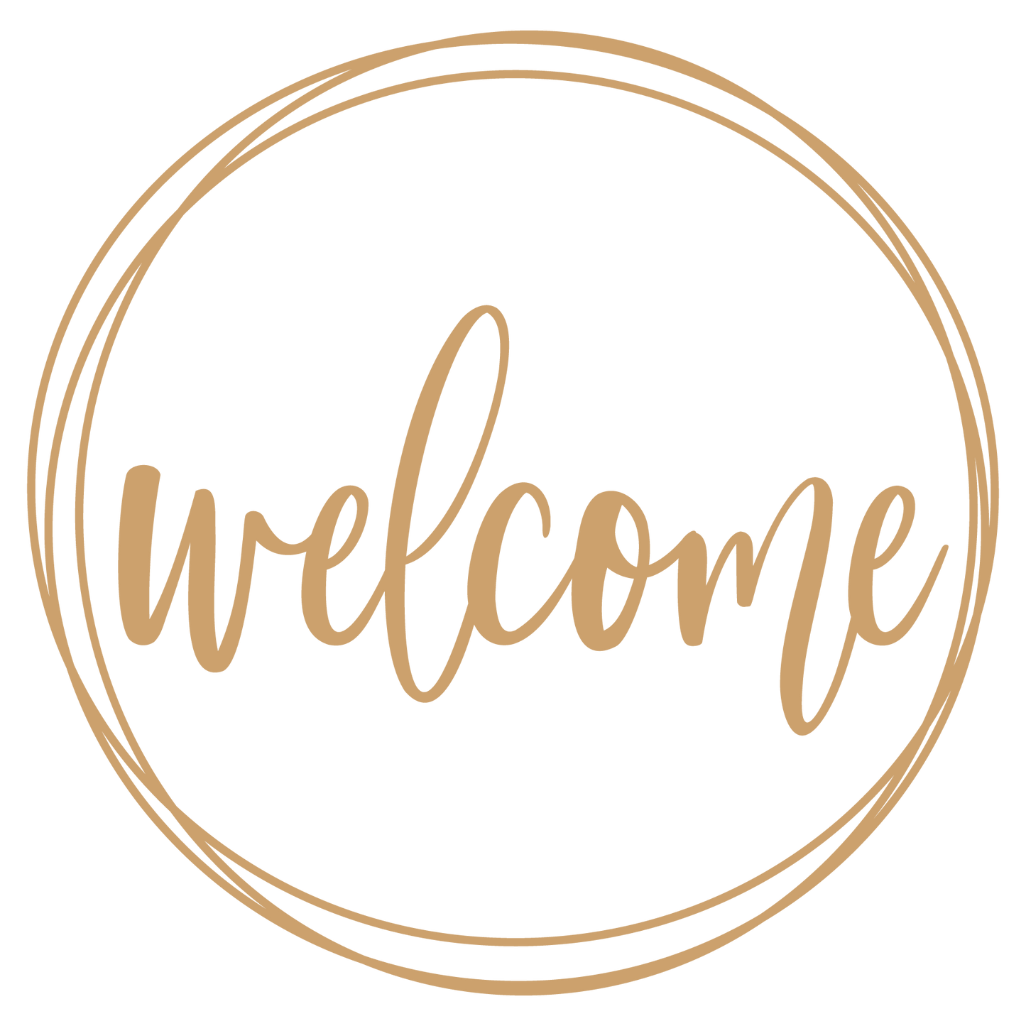Welcome Wreath Unpainted DIY Wood Sign