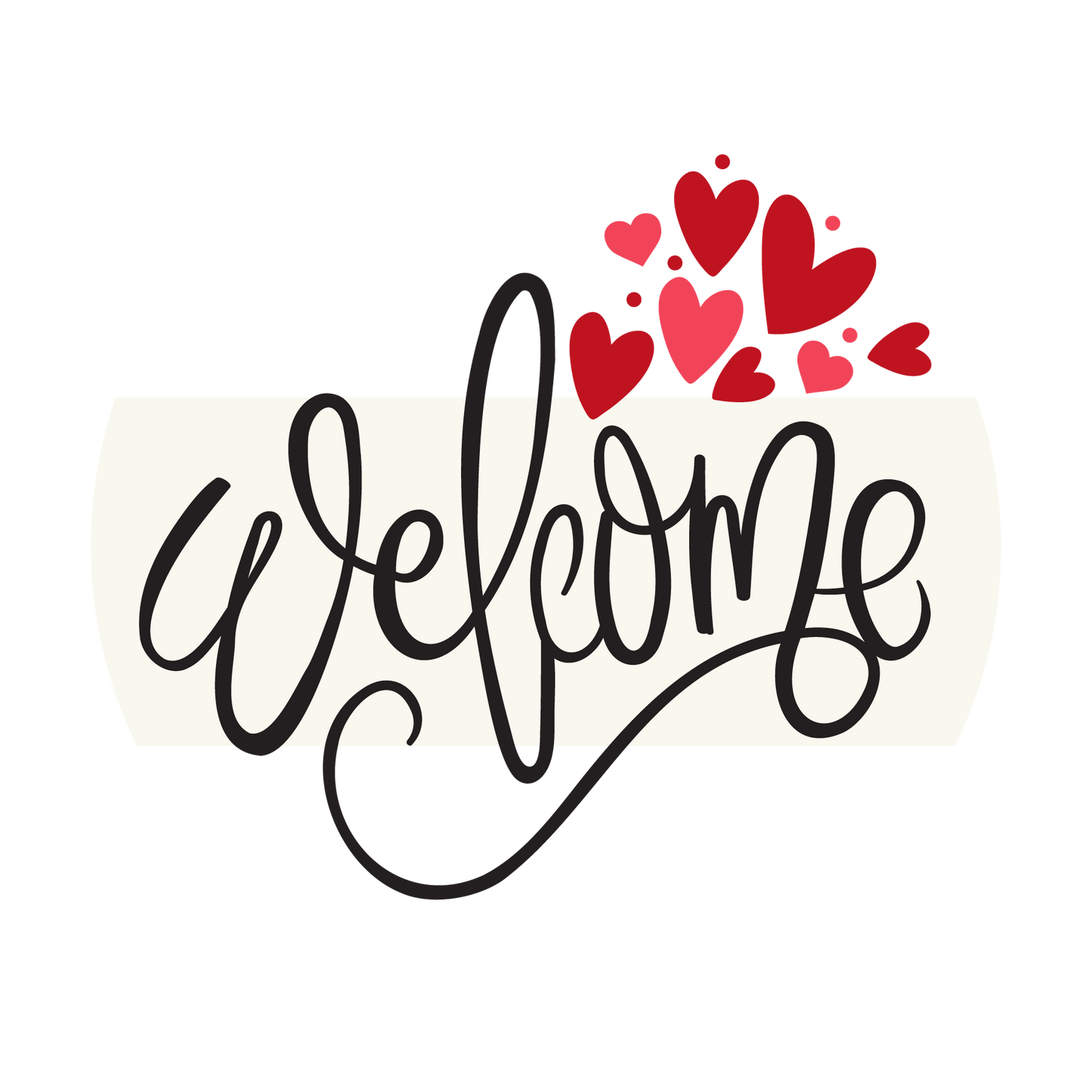 Welcome Mini Hearts- Unpainted DIY Wood Sign