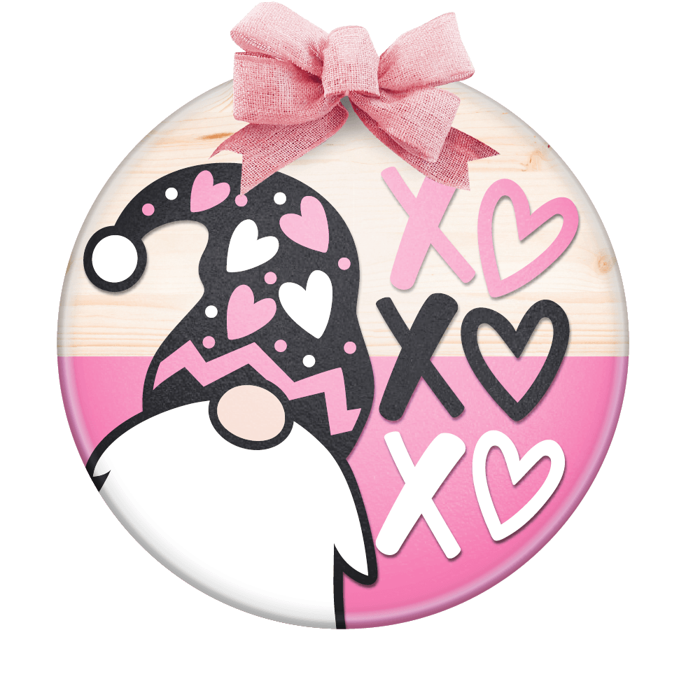 XOXO Gnome Unpainted DIY Wood Sign