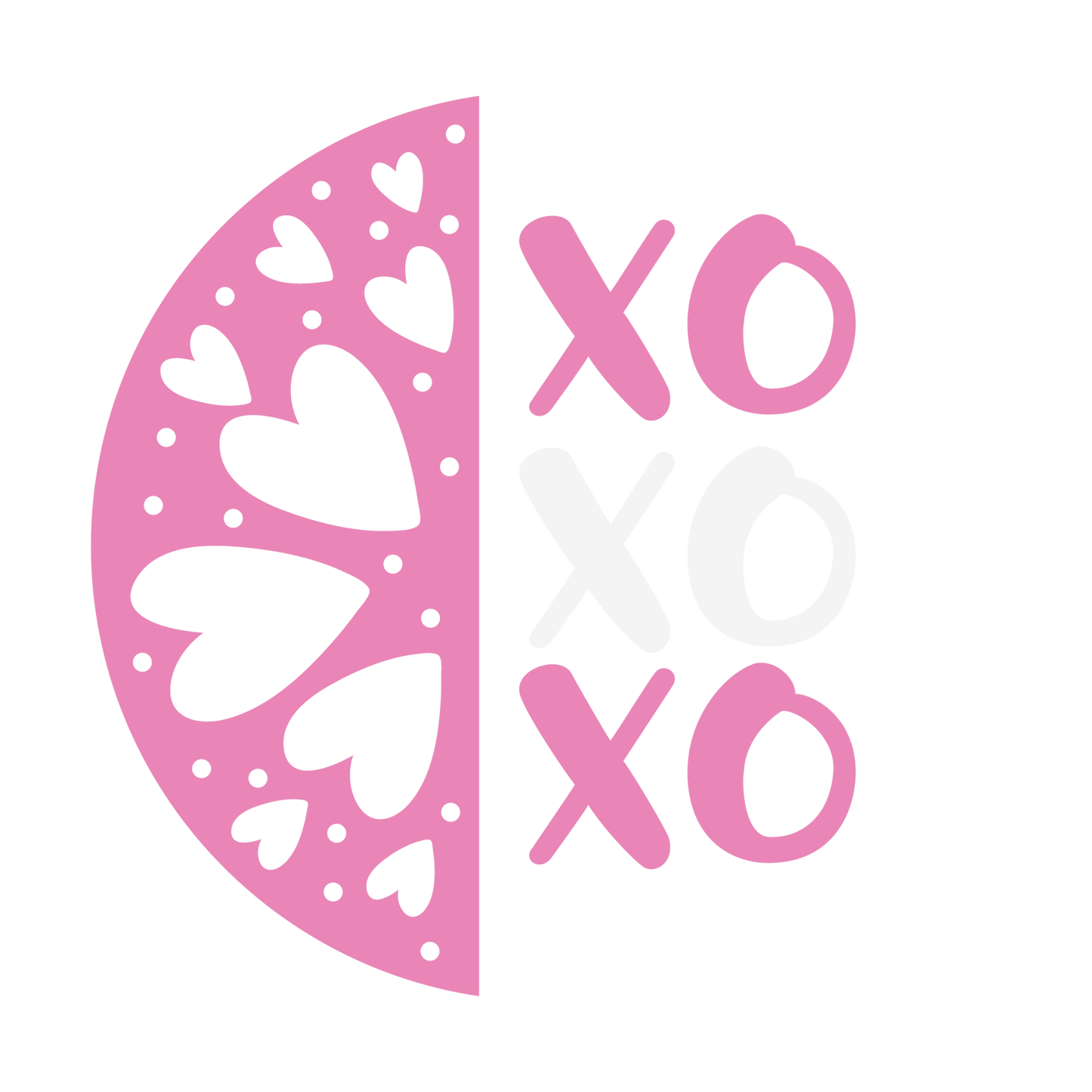 XOXO Hearts Unpainted DIY Wood Sign