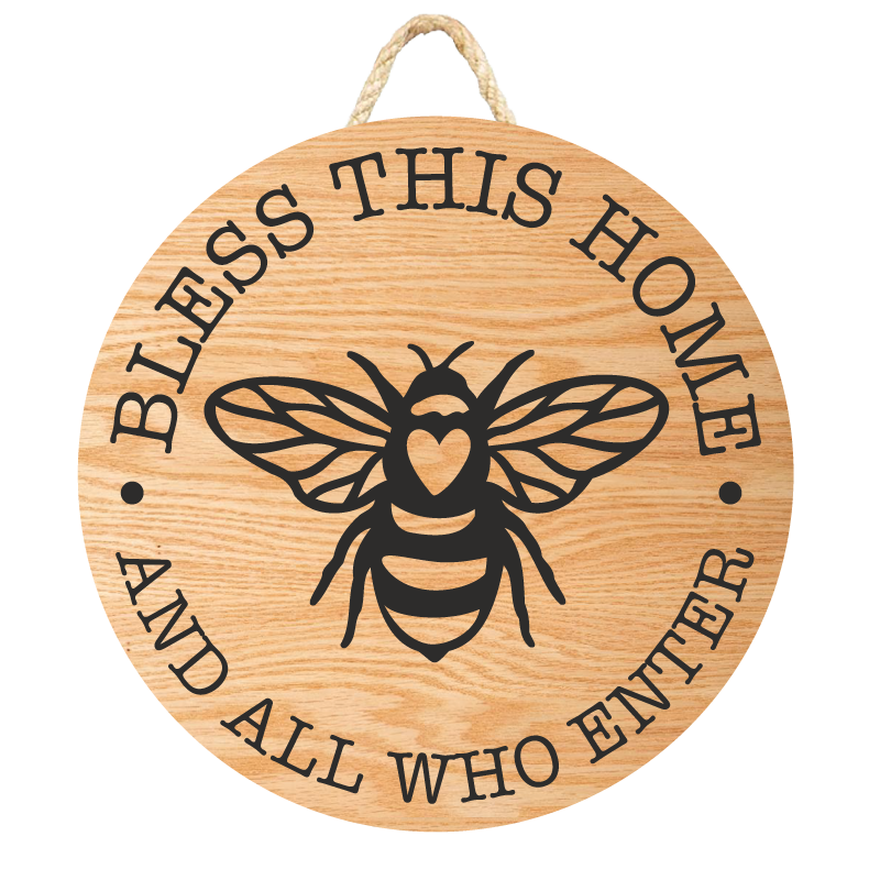 Bless This Home Bee- Unpainted DIY Wood Sign