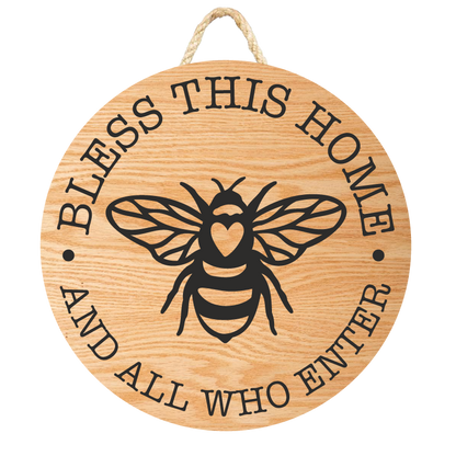 Bless This Home Bee- Unpainted DIY Wood Sign