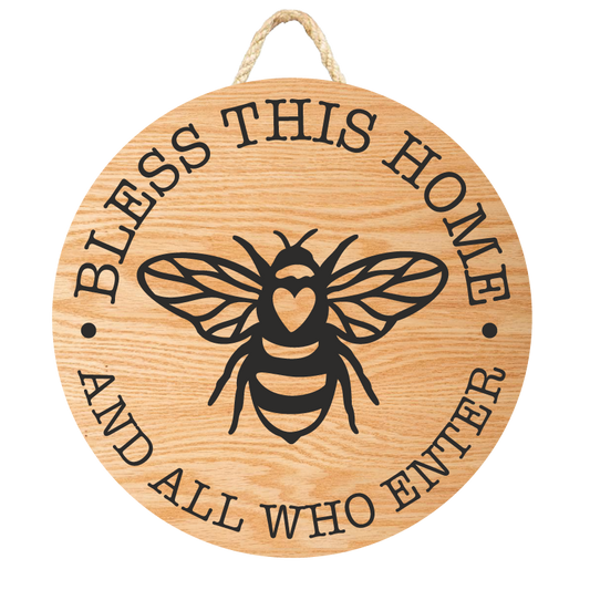 Bless This Home Bee- Unpainted DIY Wood Sign