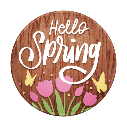 Hello Spring- Unpainted DIY Wood Sign