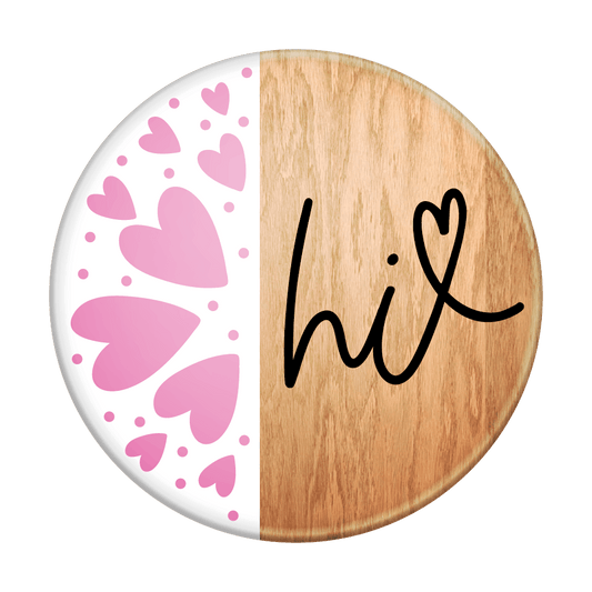 Hi Hearts- Unpainted DIY Wood Sign