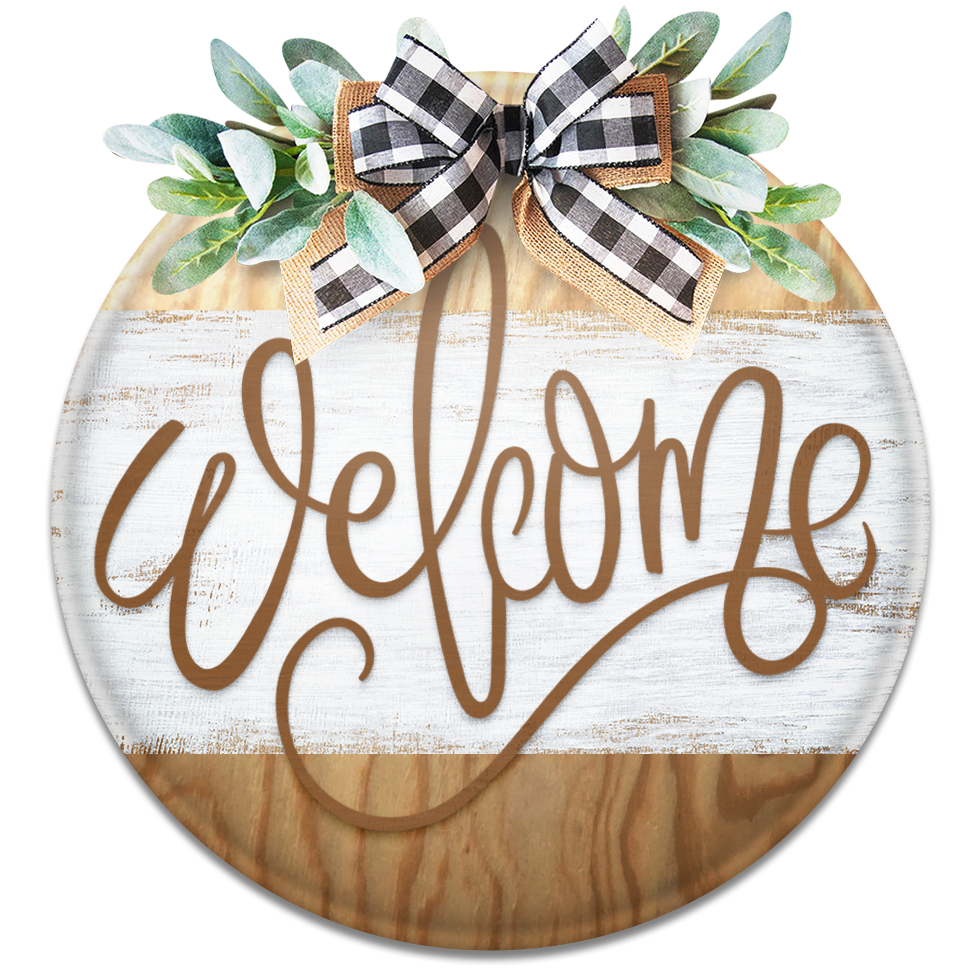 Welcome- Unpainted DIY Wood Sign