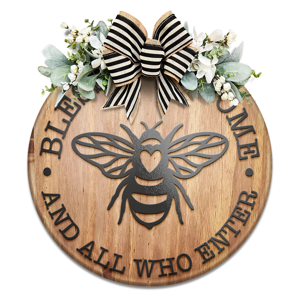 Bless This Home Bee- Unpainted DIY Wood Sign