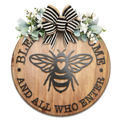 Bless This Home Bee- Unpainted DIY Wood Sign