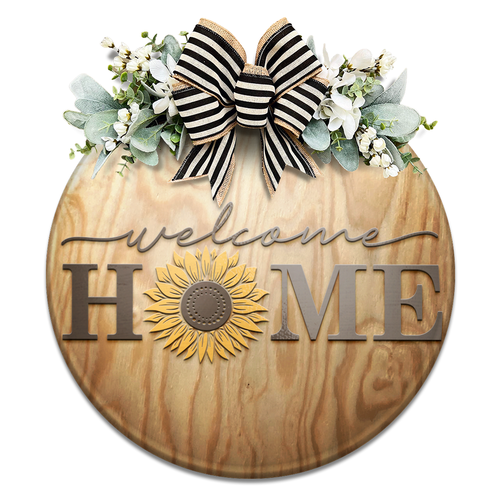 Welcome Home Sunflower- Unpainted DIY Wood Sign