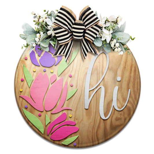 Hi Spring- Unpainted DIY Wood Sign