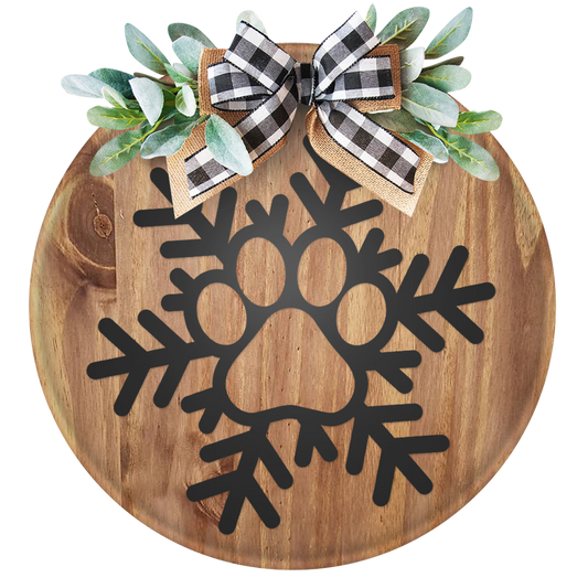 Christmas Paw- Unpainted DIY Wood Sign