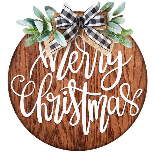 Merry Christmas Cute  Unpainted DIY Wood Sign