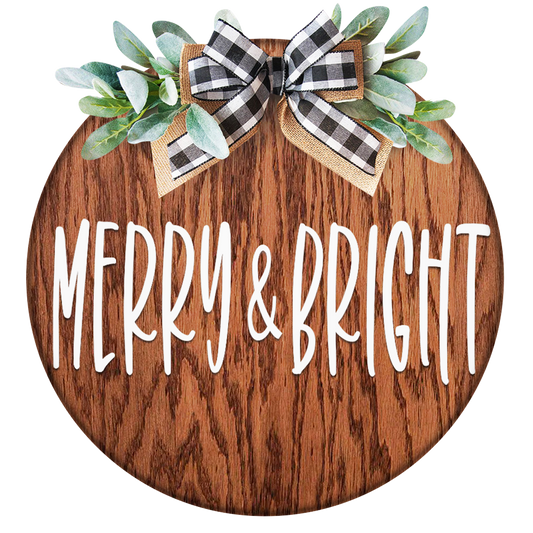 Merry and Bright Unpainted DIY Wood Sign