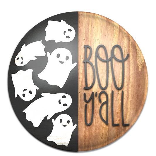 Boo Ya'all Ghosts- Unpainted DIY Wood Sign