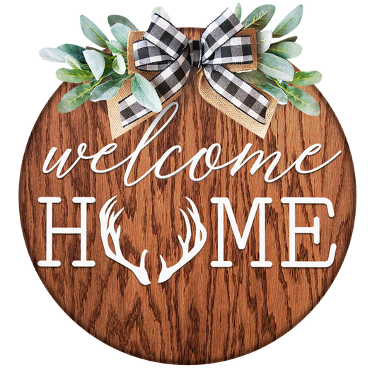 Welcome Home Deer- Unpainted DIY Wood Sign