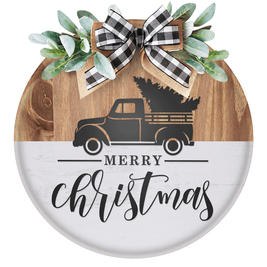 Christmas Truck Unpainted DIY Wood Sign