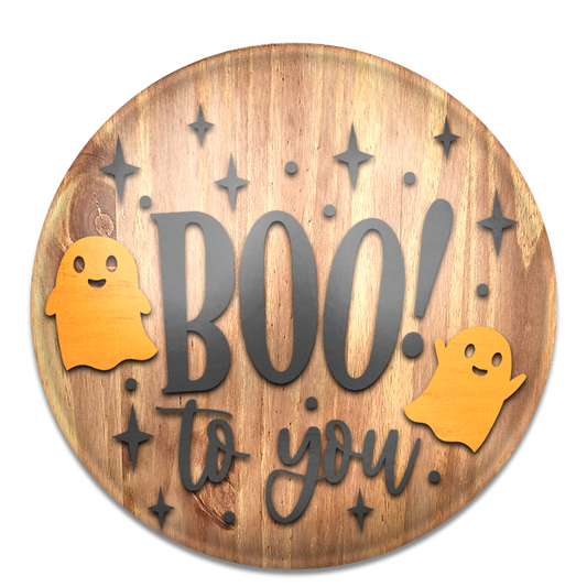 Boo Boo to you Halloween- Unpainted DIY Wood Sign