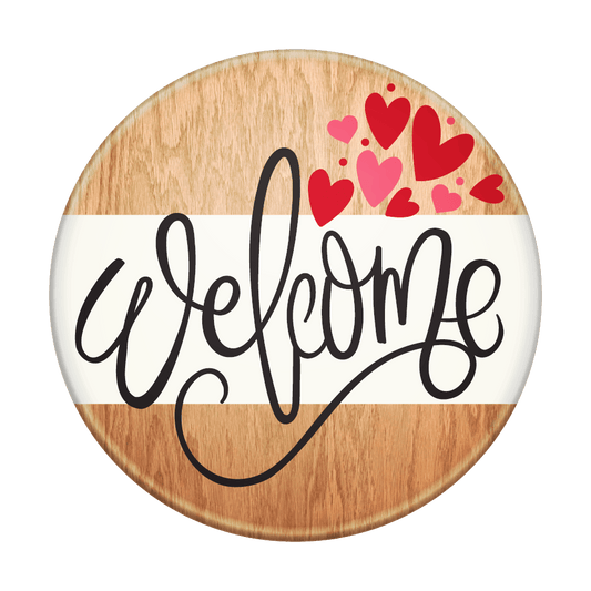 Welcome Mini Hearts- Unpainted DIY Wood Sign